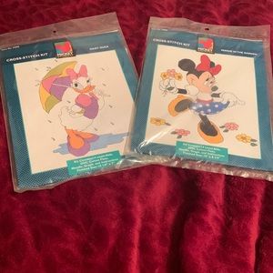 Minnie and Daisy cross stitch kits
